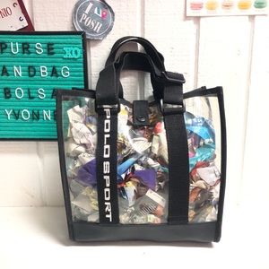 Ralph Lauren Polo Sport Clear Tote 90’s 2000’s Sporty Game Purse